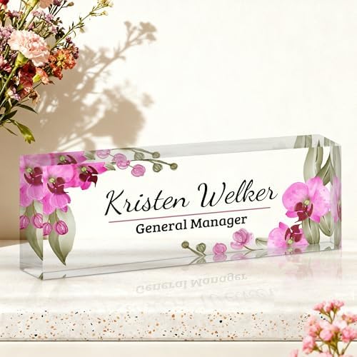 Ship Next Day Custom Name Plate for Desk, Desk Name Plate Personalized by Unknown