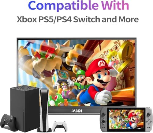 MNN 15.6" FHD 60Hz Portable Monitor USB-C HDMI IPS HDR Gaming Laptop - Image 4