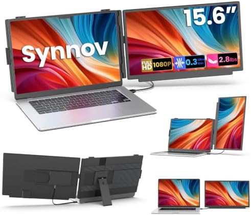 Laptop Screen Extender, 15.6" 1080P FHD Detachable & Portable Dual Monitor by SynnovLaptopScreenExtender