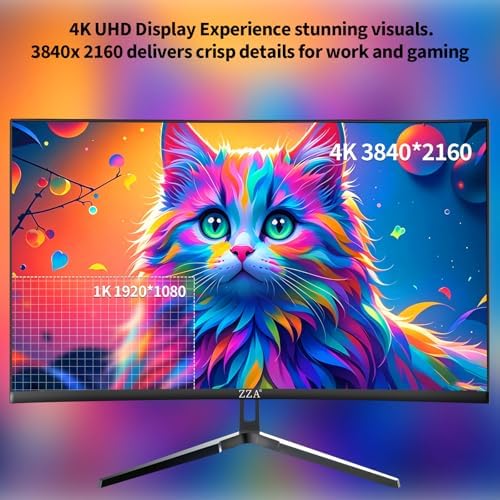 ZZA 27 inch 4K UHD Monitor,75Hz Refresh Rate,HDR10,HDMI 2.0×2/DP 1.2×2,Compatible with Wall Mounting,Ideal for Business & Office Work - Image 2