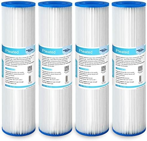 Membrane Solutions 5 Micron 10"x2.5" Pleated Sediment Water Filter by MembraneSolutions