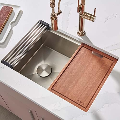 Ruvati 30-in 16-Gauge Offset-Drain Workstation Kitchen Sink - RVH8582 - Image 2
