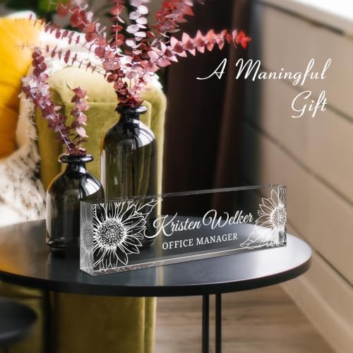 Custom Engraved Name Plate for Desk, Acrylic Desk Name Plate Personalized - Image 6