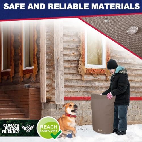 Insulated Backflow Preventer Pipe Pouch, 36W x 24H in, Brown - Image 6