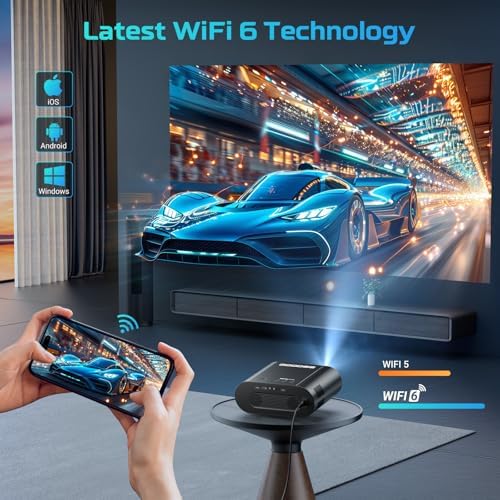 Mini Projector, GooDee HD Video Projector 1920x1080P Support, Outdoor Movie Projector DLP Home Theater Projector with Tripod&Bag, Support Fire TV Stick/PS4/HDMI/iOS /Android - Image 3