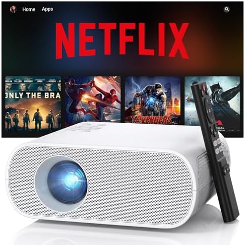 HOMPOW Official Licensed Smart Mini Projector with Wifi and Bluetooth by HOMPOW