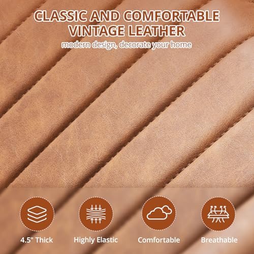 Ergonomic Home Office Chair Leather Desk Chairs with Adjustable Height - Image 5