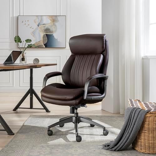 La-Z-Boy Nova Executive Office Chair-Ergonomic High Back Leather Desk Chair - Image 2