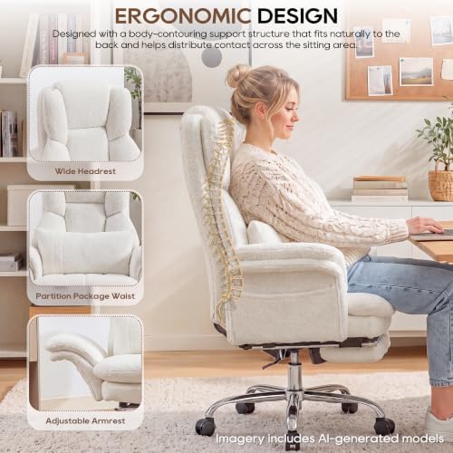 Big and Tall Criss Cross Legged Office Chair with Flip Armrests - Image 7