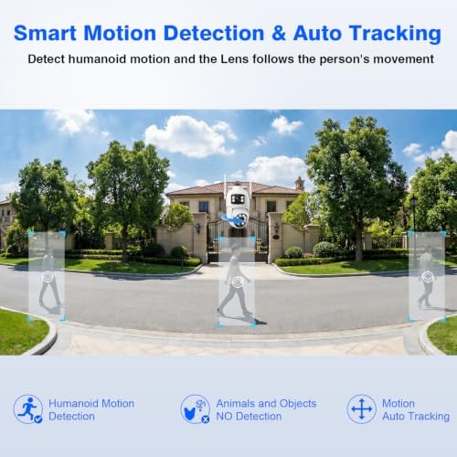 WiFi Security Camera 4MP, Dual Lens View, Pan Tilt Fixed, Tracking - Image 4