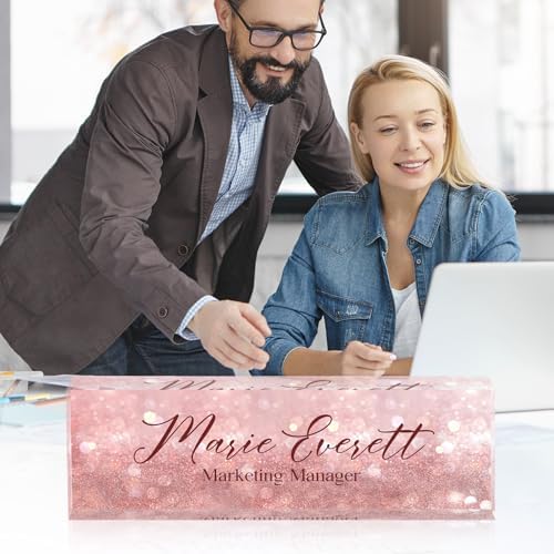 Desk Name Plate Personalized, Custom Name Plate for Office Desk Decor for Women & Men, Custom Office Gifts Employee Appreciation Gifts for Boss, Manager, Nurse, Lawyer, Teacher - Image 2