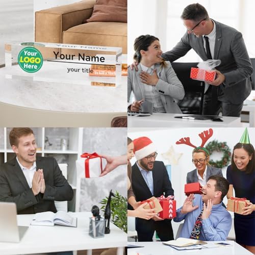 Office Desk Name Plate Personalized, Custom Name Plates for Desks on Acrylic Glass, Office Desk Decor Nameplate, Desk Accessories, Personalized Office Gift for Boss Coworkers (Lawyer) - Image 6