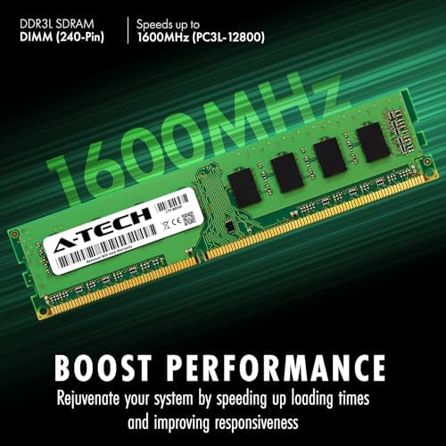 A-Tech 8GB Kit (2x4GB) RAM for Dell Inspiron 3250, 3650, 3655, 3656 Desktop | DDR3/DDR3L 1600MHz PC3L-12800 DIMM 1.35V 240-Pin Non-ECC UDIMM Memory Upgrade - Image 2