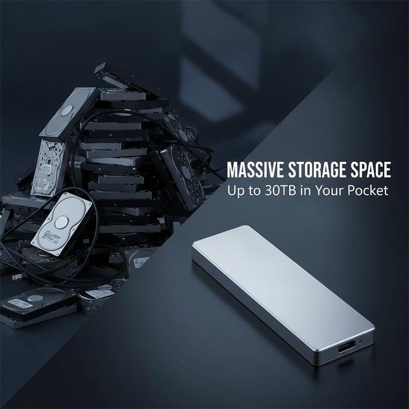 External Solid State Drives, 1TB Portable USB 3.0 (2, Silver) - Image 7