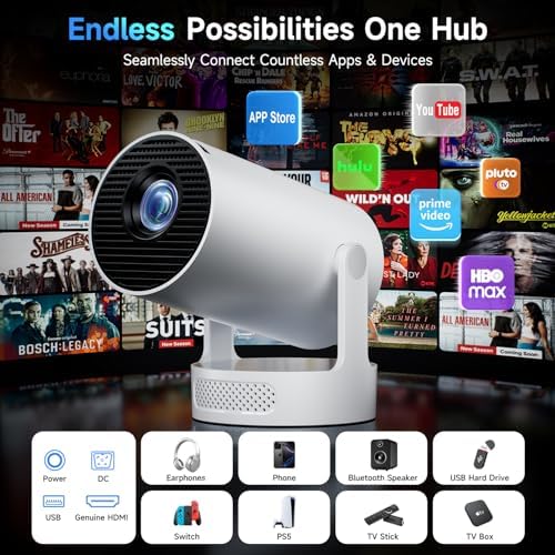 Mini Projector with WiFi 6 and BT 5.4, Built-in Apps 2026 Upgraded - Image 3
