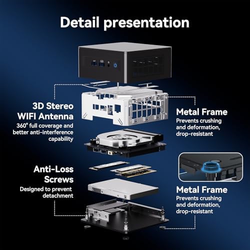 Intel NUC 13 PRO, for ASUS NUC 13 Pro NUC13ANHi5 Arena Canyon Kit/Barebone, 13th Gen CPU, NO RAM, NO SSD, NO OS, Core i5-1340P Mini PC, 8K/4K UHD, Gigabit Ethernet/WiFi-6 for Business/Office/Home/VESA - Image 5