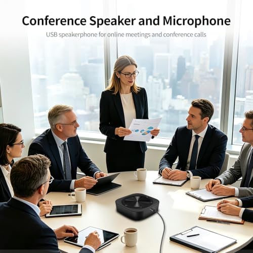 TOALLIN Conference Speaker and Microphone, USB Speakerphone - Image 2