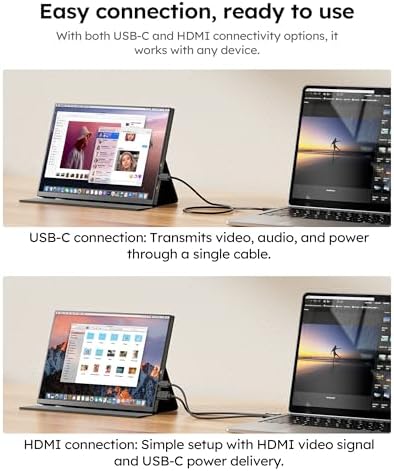 Dopesplay 10.5" Ultra-Thin Travel Portable Monitor with Case, 1280P HDR - Image 4