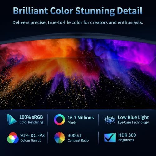 Deco Gear 49" Ultrawide Curved Gaming Monitor, 5120x1440 WDQHD 32:9 165Hz - Image 4