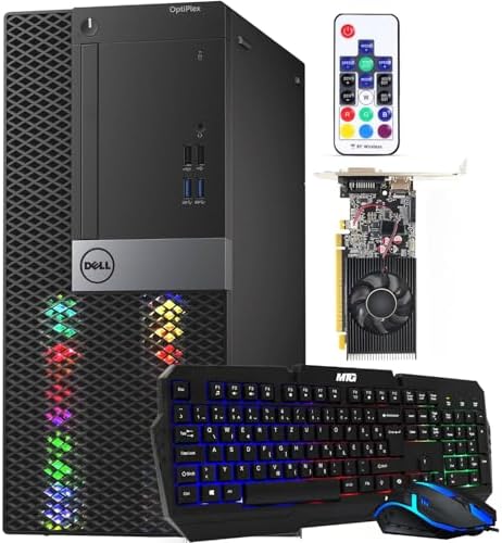 Dell RGB Gaming Tower Computer, Intel Core i7 6th Gen, GeForce GTX 1050 Ti 4G, 16GB RAM, 512GB SSD, Prebuilt Gaming Desktop PC with Built-in WiFi & RGB Set, Windows 11 Pro (Renewed) by Amazon+Renewed