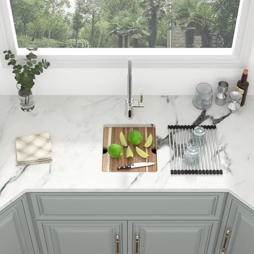 Kichae 13 Undermount Bar Sink Small Stainless Steel 16 Gauge Workstaion - Image 2