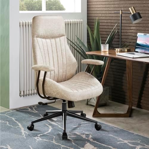 ovios Ergonomic Office Chair, High-Back Faux Suede Computer Executive Chair by OVIOS