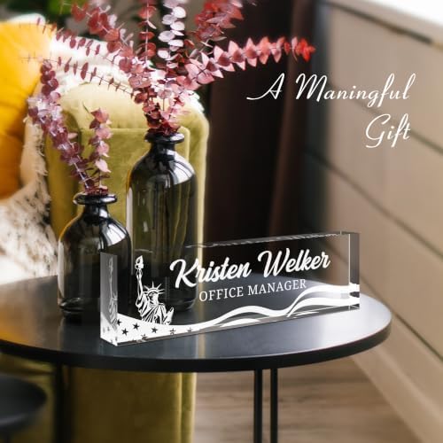Custom Engraved Name Plate for Desk, Acrylic Desk Name Plate Personalized - Image 6