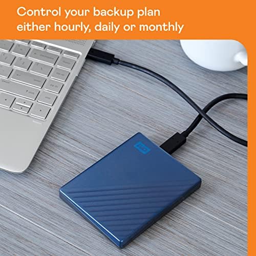 WD 5TB My Passport Ultra, Blue, Portable External Hard Drive, backup software with defense against ransomware, and password protection, USB-C and USB 3.1 - WDBFTM0050BBL-WESN - Image 3