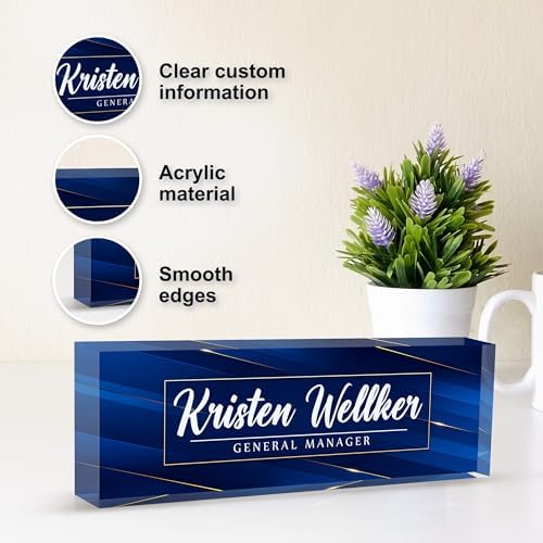 Personalized Acrylic Desk Name Plate, Custom Employee Appreciation Gift, Office Decor Accessory - Image 3