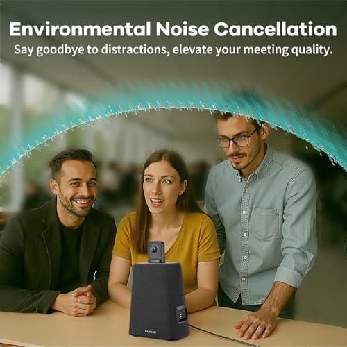 KanDao Meeting Ultra Standard - 360° 4K All-in-One Video Conference Camera, AI Tracking, 8 Noise-Cancelling Mics, Build-in System, Works with Zoom, Google Meet, Microsoft Teams - Plug & Play - Image 6