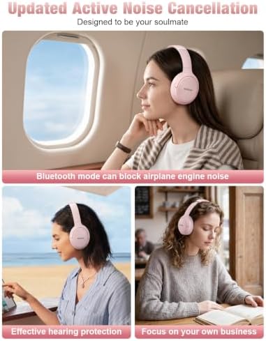 RUNOLIM Active Noise Cancelling Headphones, Wireless Bluetooth Over Ear - Image 6