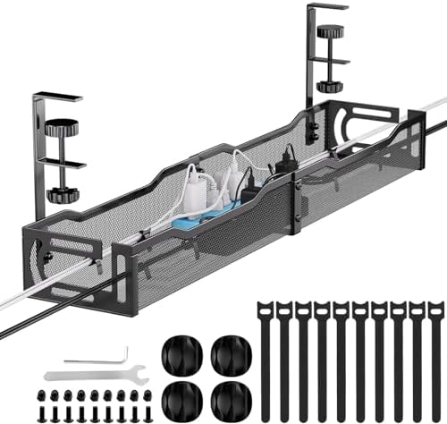 Cable Management, 25'' Cable Management Under Desk, Cable Tray by Unknown