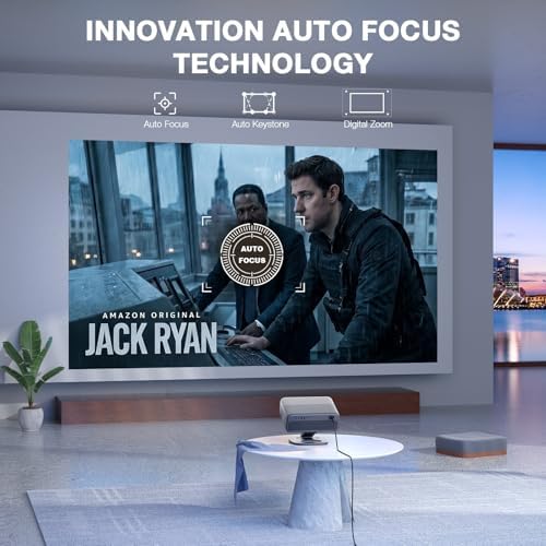 5000ANSI 4K Smart Projector with WiFi and Bluetooth, 3D Dolby Audio - Image 4