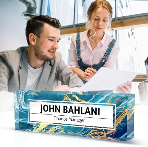Custom Name Plate for Desk, Desk Name Plate Personalized Office Desk Decor for Women and Men, Employee Appreciation Gifts Office Gifts for Boss, Manager, Teacher, Nurse - Image 2