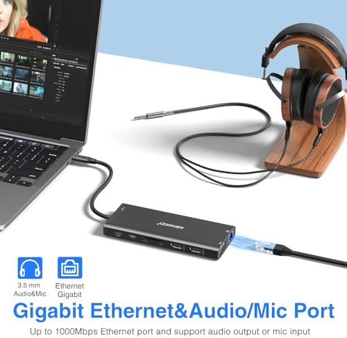 USB C Docking Station Dual Monitor Triple Display Hub Multiple Adapter - Image 6