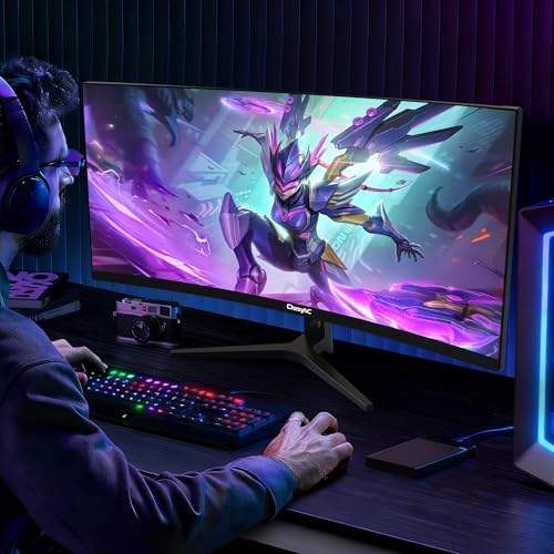 34 Inch Ultrawide Curved Gaming Monitor - WQHD 3440x1440p, 165Hz, 120% sRGB, FreeSync, VESA Mountable (DP&HDMI Cable Incl.) - Immersive PC Monitor for Gamers & Professionals, Black - Image 7