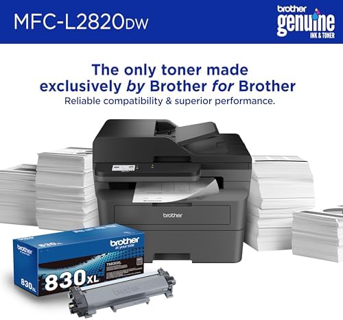 Brother MFC-L2820DW Wireless Compact Monochrome All-in-One Laser Printer with Copy, Scan and Fax, Duplex, Black & White | Includes Refresh Subscription Trial(1),(Renewed Premium) - Image 4