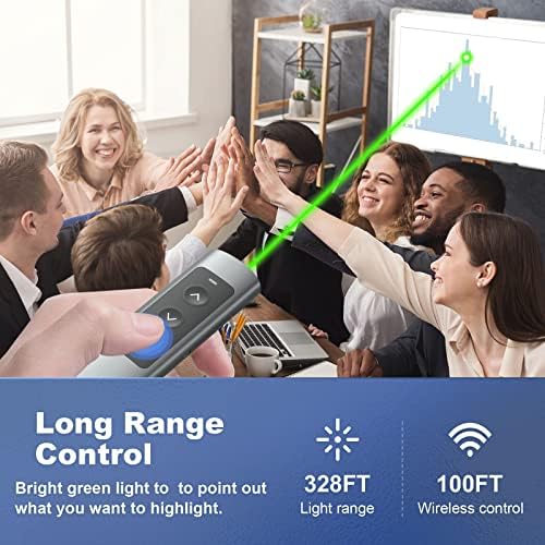 Metal Wireless Presentation Clicker, 2-in-1 USB Type-C Dual Receiver - Image 2