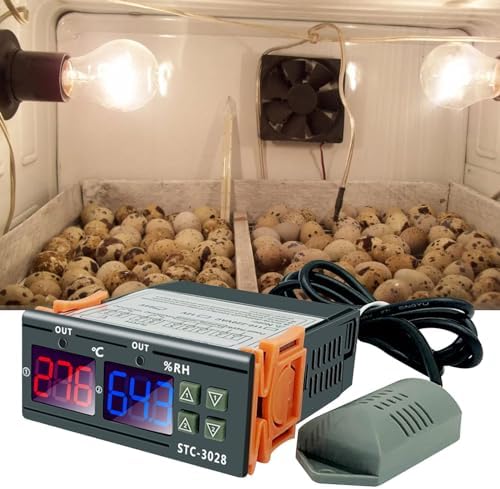 2Pcs All-Purpose Intelligent Digital Display Temperature and Humidity Controller with Dual Displays and Relay Outputs STC-3028 10A AC110~220V for Incubator Brooder Refrigerator Fermenter Greenhouse - Image 6