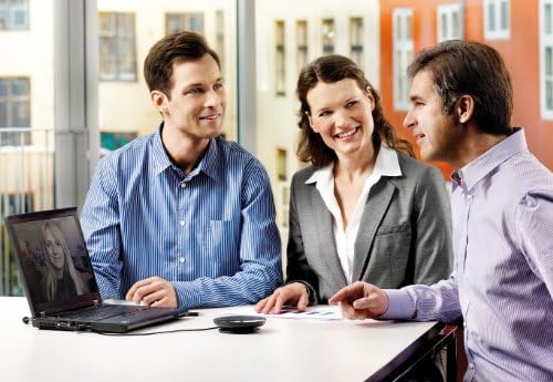 Jabra Speak 410 Corded Speakerphone for Softphones – Easy Setup, Portable USB Speaker for Holding Meetings Anywhere with Outstanding Sound Quality - Image 2