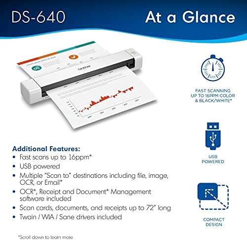 Brother DS-640 Compact Mobile Document Scanner, (Renewed Premium) - Image 2