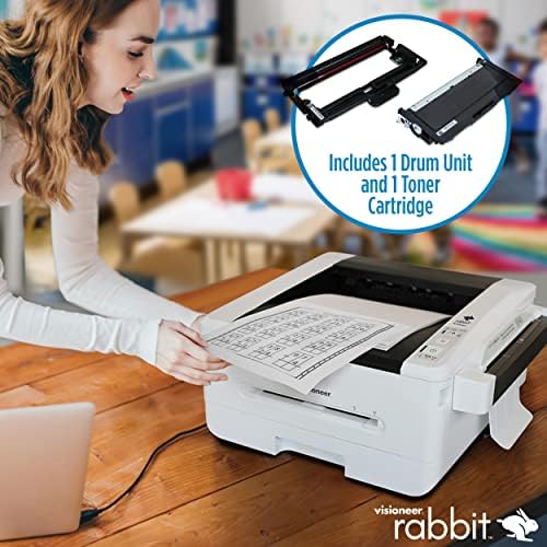 Visioneer Rabbit PC30dwn Laser Printer/Copy Machine, USB Office Printer and Copier for PC and Mac, 30 PPM, Sheetfed 250 Page Automatic Document Feeder (ADF), White - Image 6