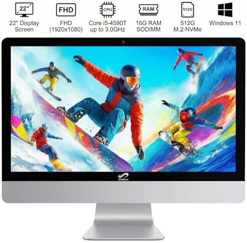 STGSivir All in One Computer PC,22" FHD Display,Core i5,16G RAM,512G SSD - Image 2