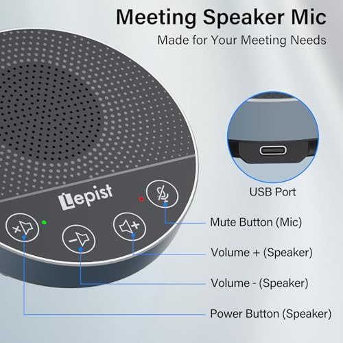 Plug & Play USB Speakerphone,Conference Microphone for Home Office - Image 2