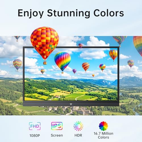 KTC Portable Monitor 15.6 Inch FHD 1080P Travel Monitor for Laptop H15F9 - Image 4
