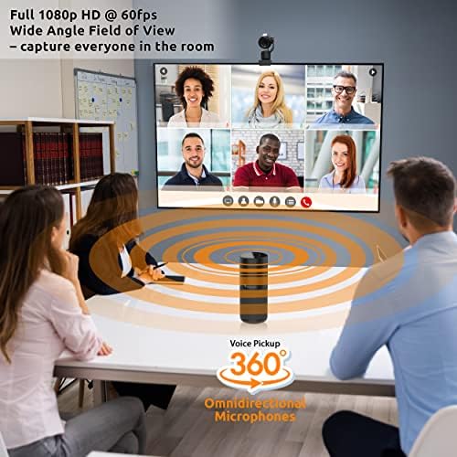 TOUCAN Conference HD Video Conference System, 1080P HD Camera, Speakerphone with 4 Microphones, Plug and Play USB Conference Camera for Zoom, Teams, Google Meet, Office and Home Office - Image 4