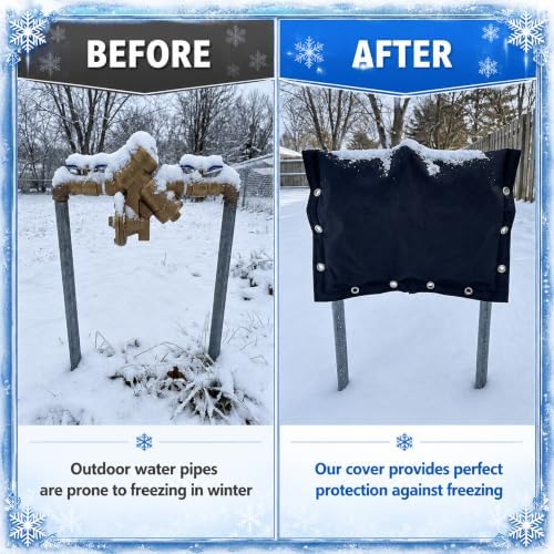 30"W x 24"H 3-Way Opening Backflow Preventer Insulation Cover (5°F), Black - Image 5