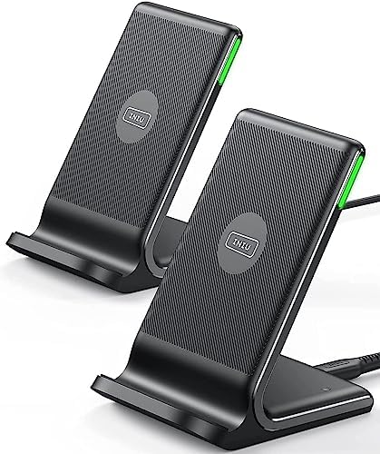 INIU Wireless Charger, [2-Pack] 15W Fast Wireless Charging Station with LED by INIU