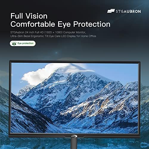STGAubron 24 Inch Gaming Monitor,FHD 1920 x 1080P LED Display,HDMI,VGA - Image 6