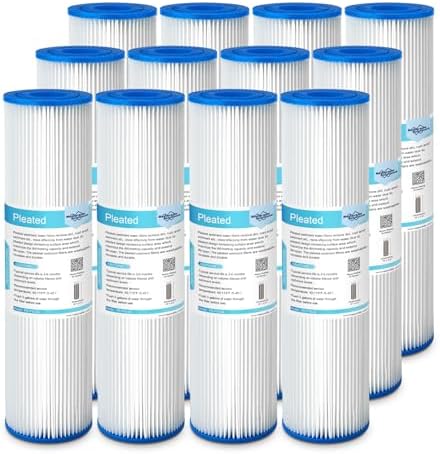 Membrane Solutions 20 Micron 10"x2.5" Pleated Sediment Water Filter by MembraneSolutions